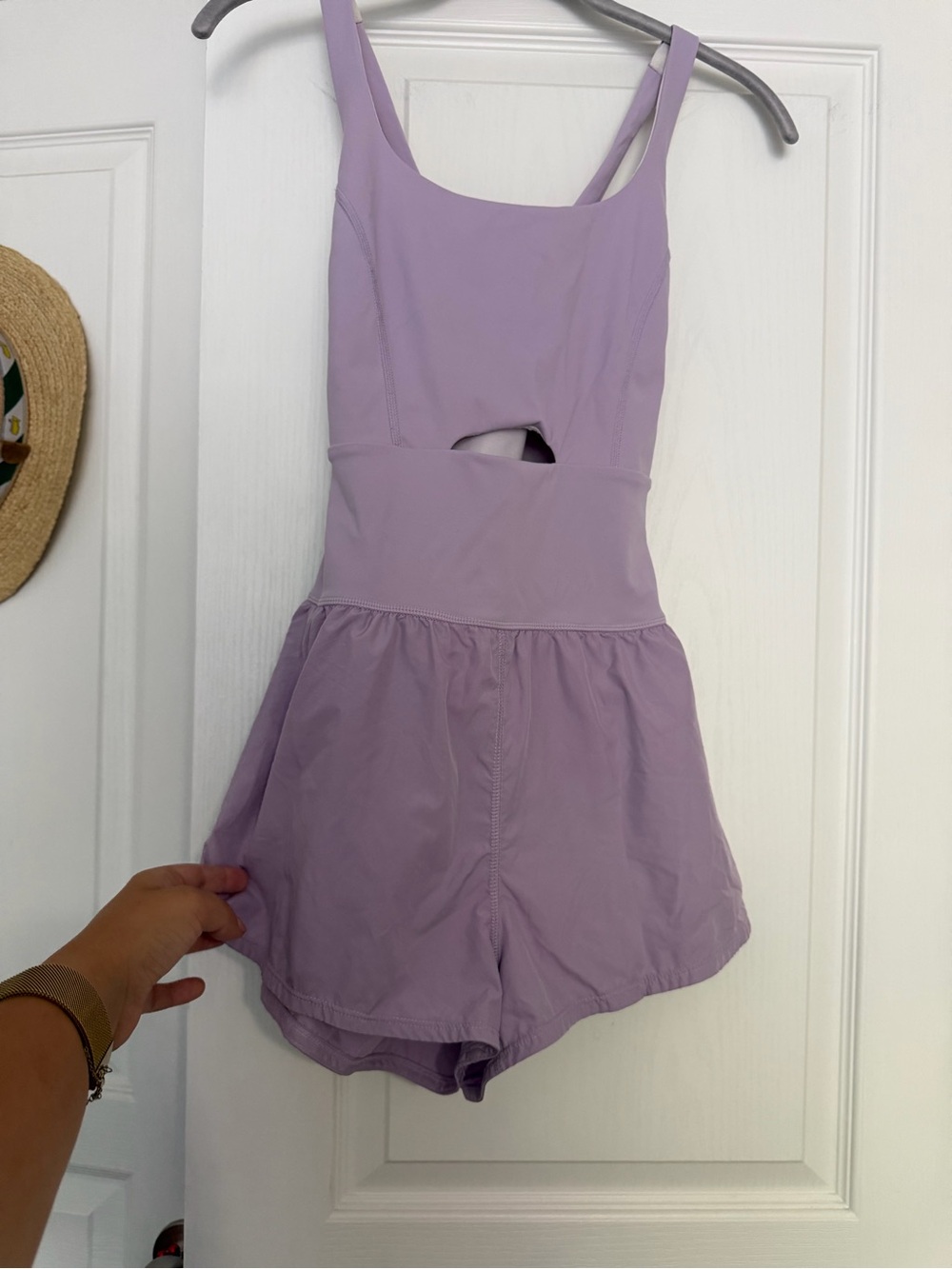 Free People Lavender Righteous Runsie Workout Romper Size XS